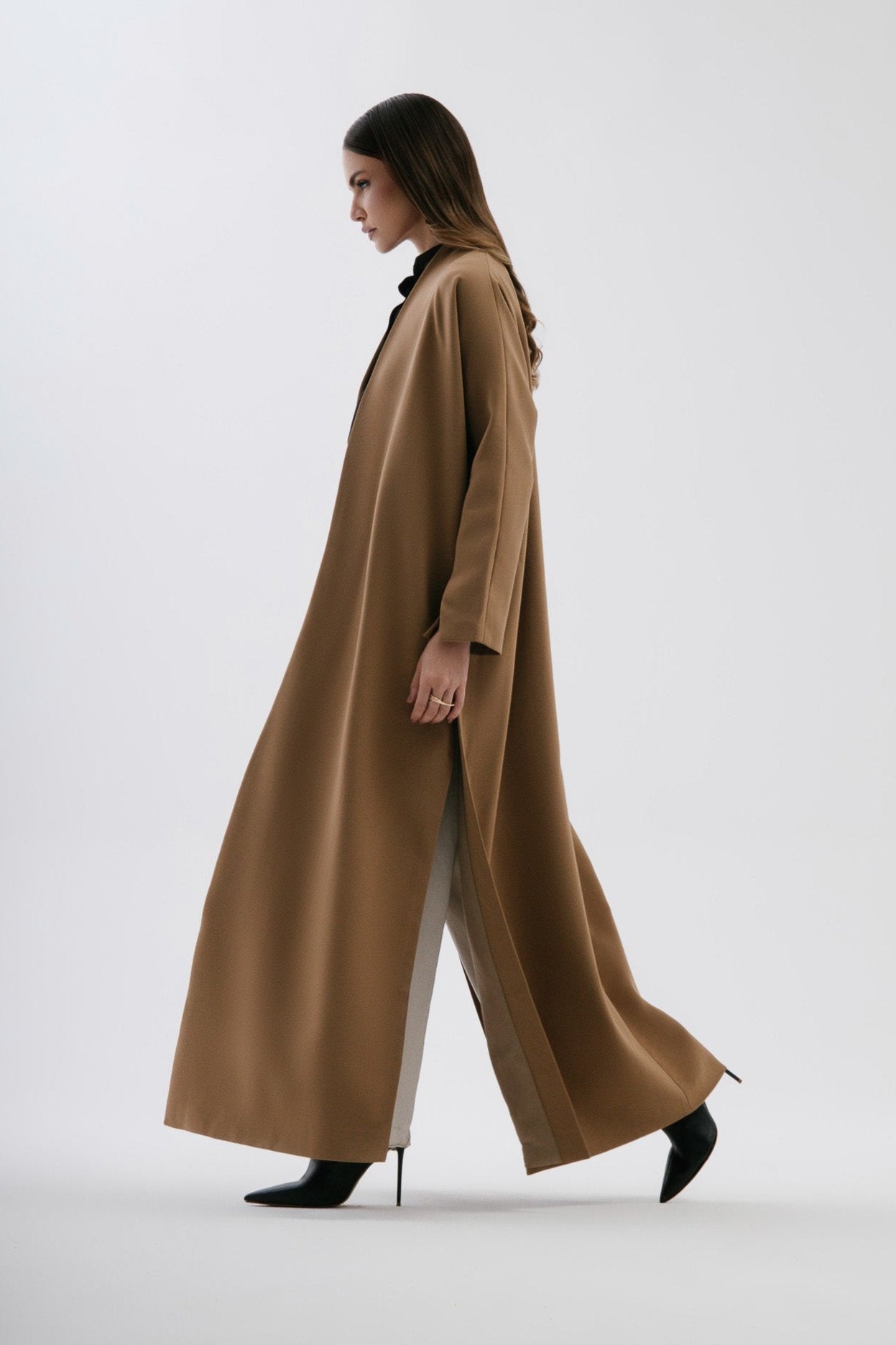 The High Slit Abaya In Tan