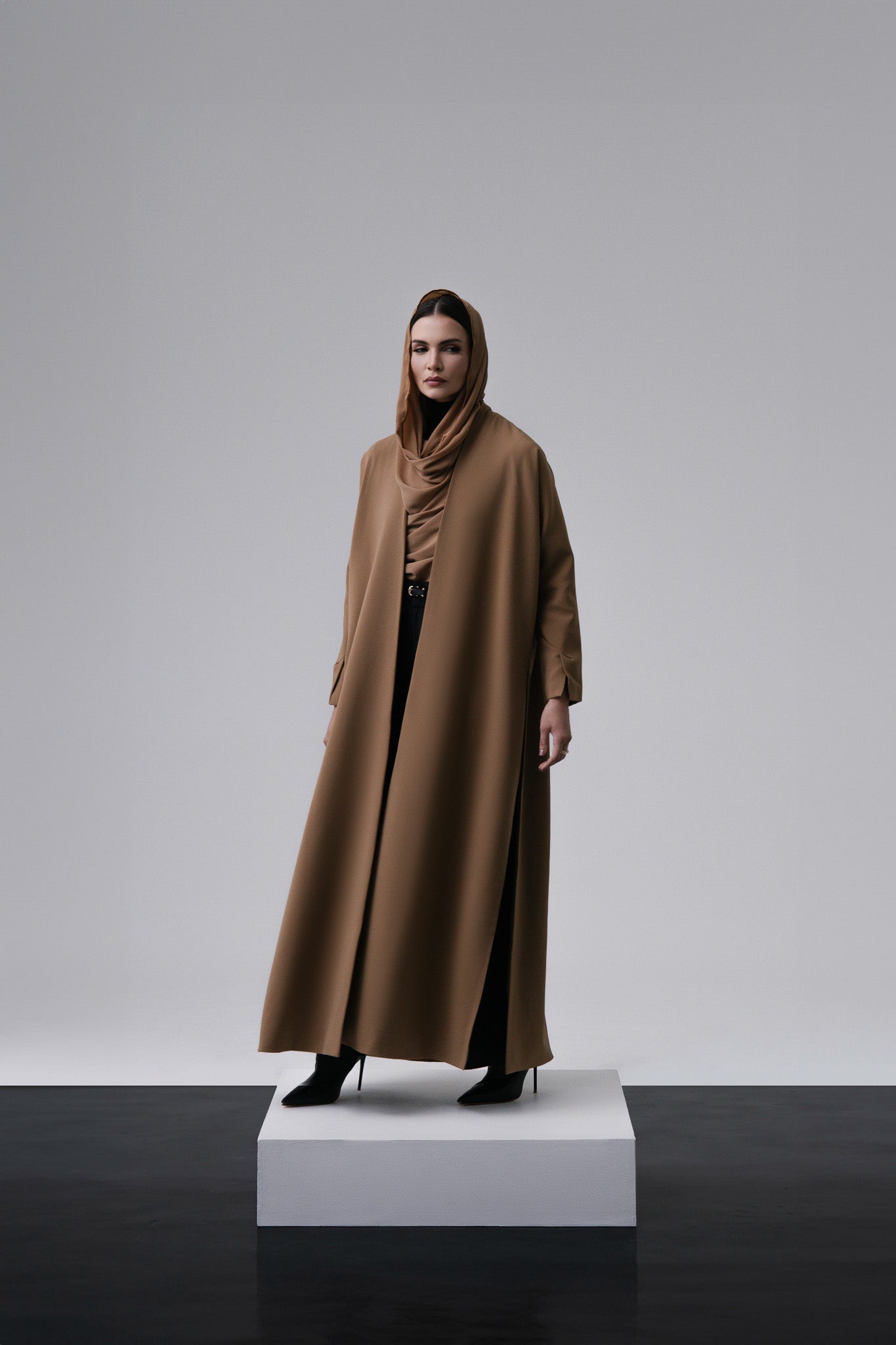 The High Slit Abaya In Tan