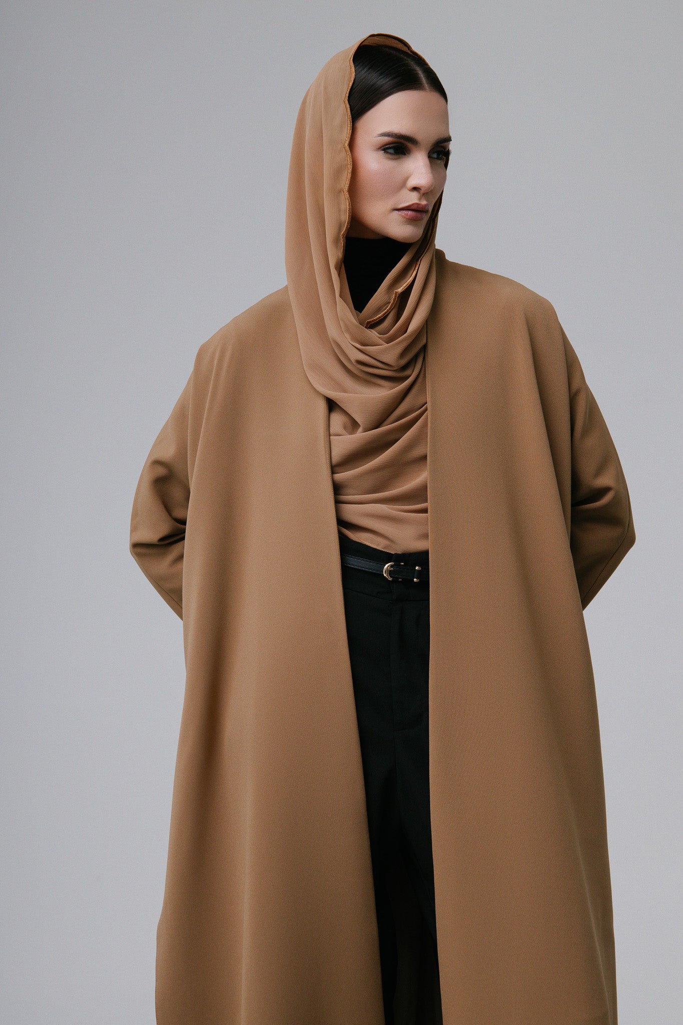 The High Slit Abaya In Tan
