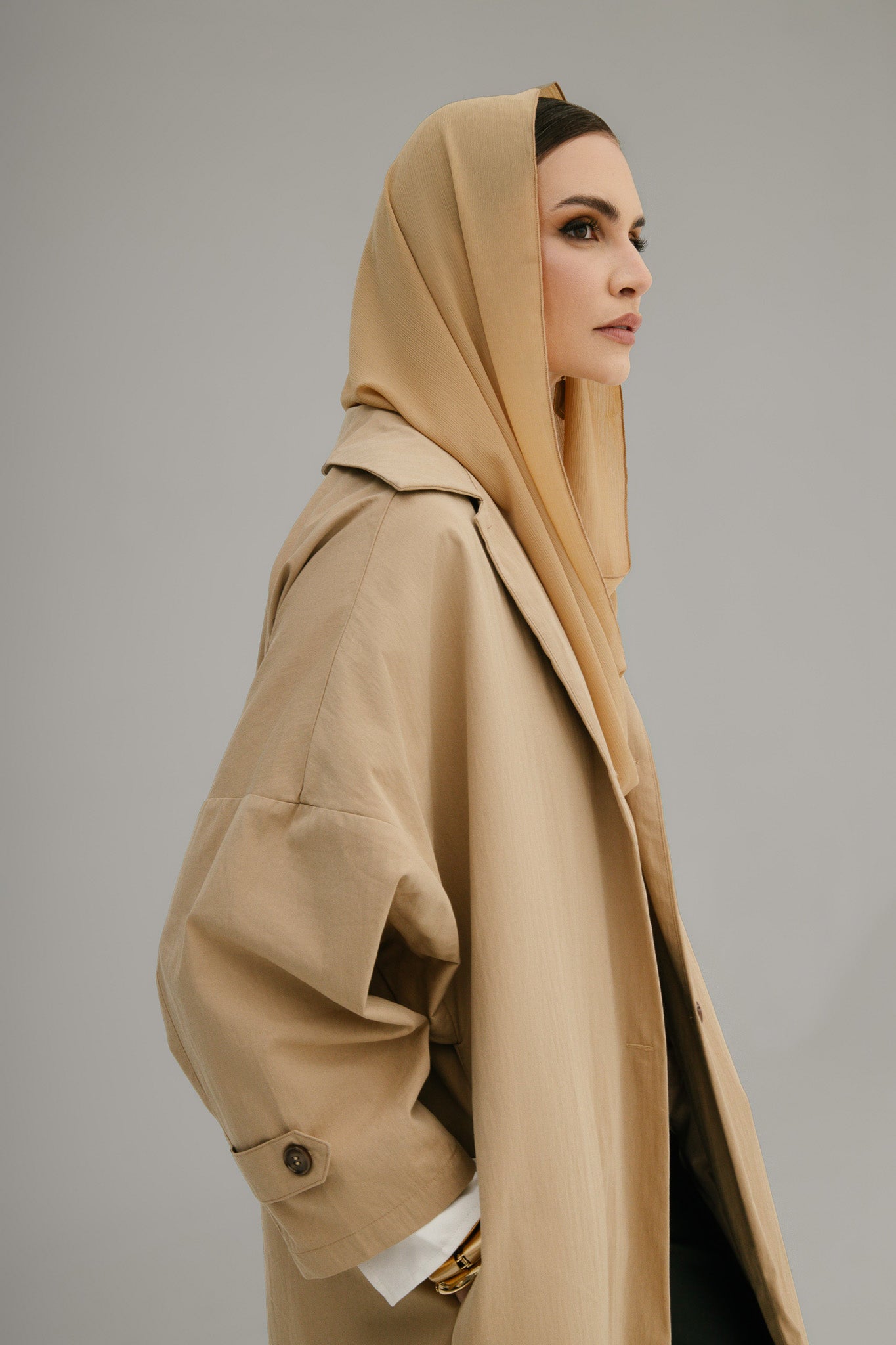 The Trench Abaya In Camel